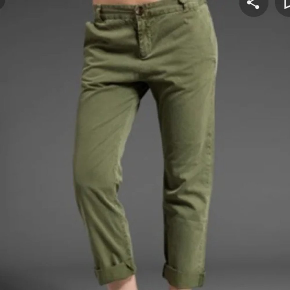 Current/Elliott The Skinny Corduroy Deep Emerald Pants
